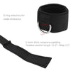 Vishusju Ankle Wrist Cuffs Neoprene Padded Straps D-Ring Glute Kickback for Cable Machines Legs Exercise Adjustable Fitness (D Ring Silver)