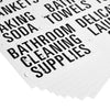 Talented Kitchen 162 Pieces Laundry Room Labels, Bold All Caps Black Print on Clear Stickers for Linen Closet, Cleaning Supplies (Water Resistant)
