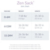 Nested Bean Zen Sack®- Gently Weighted Sleep Sacks | Baby 6-15M | TOG 0.5 | 100% Cotton | Newborn/Infant Swaddle Transition | Aids Self-Soothing | 2-Way Zipper | Machine Washable