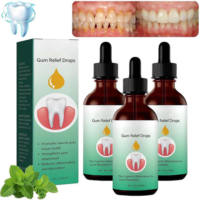 3PCS DentiZen Gum Regrowth Drops, Gum Relief Drops, Natural Gum Liquid Drops Mouthwash, Dentizen Gum Gel, Rejuvenate Your Gums with Ease