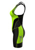 Sparx Women Triathlon Suit Tri Short Racing Cycling Swim Run (XL, Black/Neon Green)