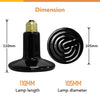 Simple Deluxe 150W Reptile Ceramic Heat Bulb No Light Infrared and 150W Clamp Lamp Light with 8.5 Inch Aluminum Reflector and 40-108 Degrees Fahrenheit Digital Thermostat Controller, Black