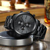 CRRJU Fashion Business Mens Watches with Stainless Steel Waterproof Chronograph Auto Date Quartz Watch for Men.