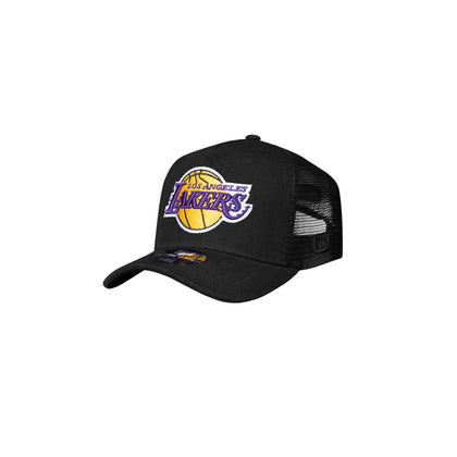 Ultra Game NBA Adults Snap Back All Around The World Trucker Baseball Cap Hat, Los Angeles Lakers, Black, One Size