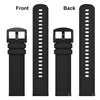 Anbeer Silicone Watch Band 24mm Quick Release Rubber Watch Straps for Men Women,Black Stainless Steel Buckle