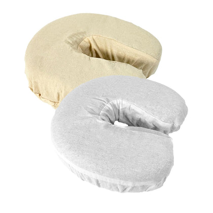 Healthy You Reusable 100% Cotton Flannel Massage Face Cradle Cover 10/Pack (White)