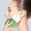 Joyeee Ice Face Roller, Reusable Silicone Mold Face Massage Eye Facial Beauty Skin Care Tools Apply Ice for Shrink Pores Anti Wrinkle Reduce Puffiness Improve Skin Elasticity, Striped, Green