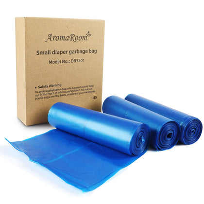 AromaRoom Diaper Pail Refills Bag, Leak & Odors Proof Diaper Trash Bags for Newborn Diapers, 135 Count, 3 Rolls (Standrad Size)