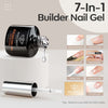 modelones Builder Nail Gel, 7-in-1 Clear Gel Builder for Nail Thickening, LED Nail Lamp Cured Hard Gel Nail Strengthener Extension Gel Base Rhinestone Nail Glue Gel in a Bottle