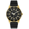 GUESS US Men's Gold-Tone and Black Silicone Analog Watch, One, Multicoloured, GW0420G2
