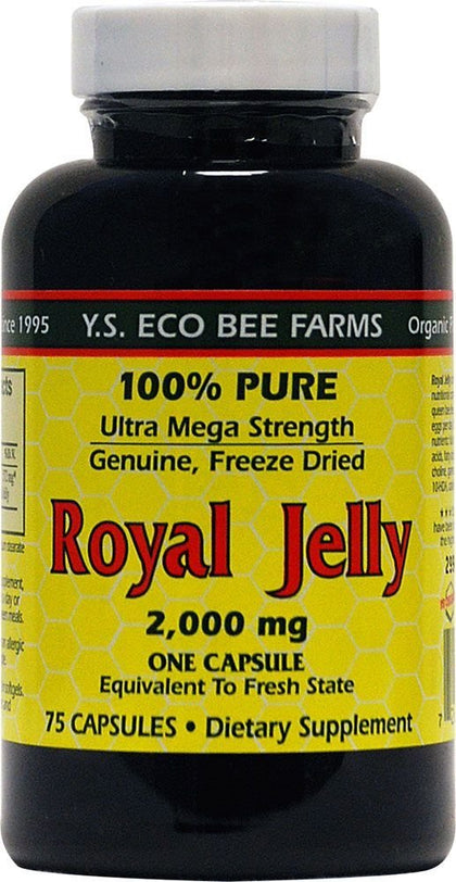 YS BEE Farms Royal Jelly 2000 Mg, 75 CT