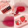 6 Colors Lip Tint Stain Set, Strawberry Lip Tint Stain Korean Lip Gloss Plumping Mini Liquid Lipstick, Multi-use Lip and Cheek Tint, Long lasting Non-Stick Cup, High Pigment, Vivid Color