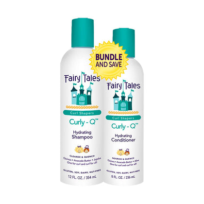 Fairy Tales Curly Q Hydrating Shampoo and Conditioner Set - Paraben, Sulfate, Gluten, Nut Free - For All Curl Types Including Multi Cultural Hair