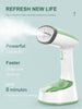 Reemix Steamer for Clothes, Folding Handheld Design Garment Wrinkles Remover, 20g/min Strong Penetrating Steam, 25-Sec Fast Heat-up, for Home, Office and Travel (Green)