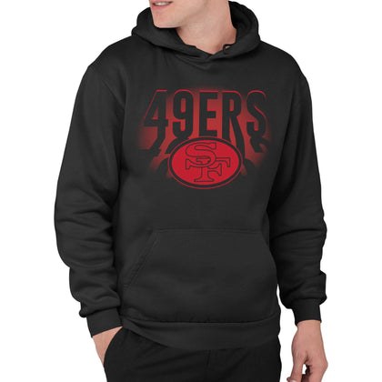Junk Food Clothing x NFL - San Francisco 49ers - Team Spotlight - Unisex Adult Pullover Fleece Hoodie for Men and Women - Size Large