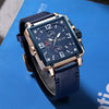 MEGIR Men's Analogue Military Chronograph Luminous Quartz Watch with Fashion Leather Strap for Sport & Business Work (2061 Blue)