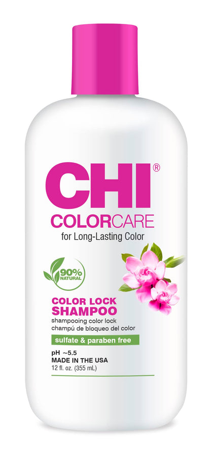 CHI ColorCare - Color Lock Shampoo 12 fl oz - Gently Cleanses, Balances Moisture and Nourishes Hair Without Fading Color Treated Hair
