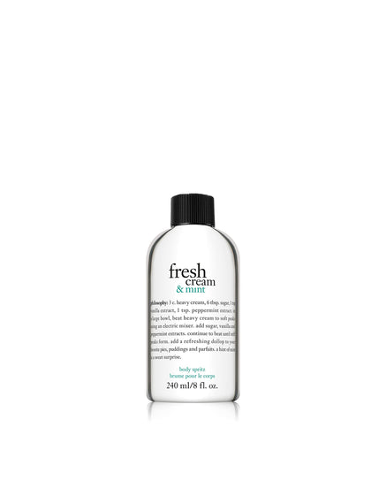 philosophy fresh cream shower gel eau de toilette mint body spritz (spray nozzle not included)