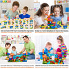 COUOMOXA Marble Run Building Blocks Classic Big Blocks STEM Toy Bricks Set Kids Race Track Compatible with All Major Brands 110 PCS Various Track Models for Boys Girls Toddler Age 3,4,5,6,7,8+