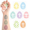 Kolldenn 210 Pcs Easter Temporary Tattoos Egg Cross Easter Tattoos for Kids Cute Religious Christian Tattoos Stickers for Girl Boy Body Face Easter Basket Stuffers Party Supplies