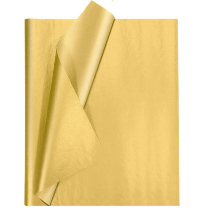 Gold Tissue Paper for Packaging - Undemouc 105 Sheets of Gold Wrapping Tissue Paper Bulk for DIY Artworks Flower Decoration (12 x 20 Inch)
