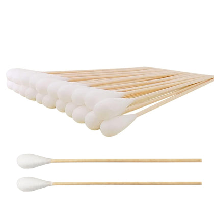 6 Inch Large Size Cotton Swabs?Big Cotton Buds for Dogs?Gun Cleaning or Makeup 200Pcs