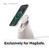 elago MS1 Charging Stand Compatible with MagSafe Charger - Premium Silicone Stand Compatible with iPhone 15/14/13/12 Series, Designed for iOS17 Standby Mode [Stone] [Charging Cable Not Included]