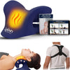Uplivin Neck Stretcher for Pain Relief- Heated Neck Stretcher for Muscle Relaxation | Posture Corrector for Neck Hump Corrector | Cervical Traction Device with Posture Corrector, Ebook Video Guide