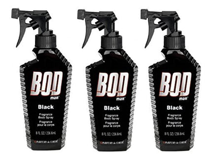 Bod Man - Mens Body Spray - Black - Pack of 3