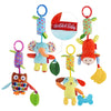 HAHA Baby Toys for 0 3 6 9 to 12 Months, Soft Hanging Crinkle Squeaky Sensory Learning Toy Infant Newborn Stroller Car Seat Crib Travel Activity Plush Animal Wind Chime with Teether for Boys Girls