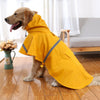 NACOCO Large Dog Raincoat Adjustable Pet Water Proof Clothes Lightweight Rain Jacket Poncho Hoodies with Strip Reflective (XL, Yellow)