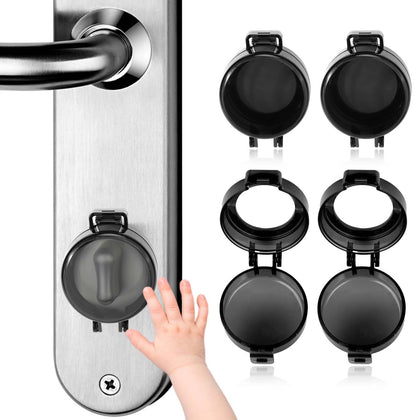 AIERSA 4 Pack Deadbolt Child Safety Lock,Child Proof Deadbolt Cover,Door Safety Deadbolt Lock for Kids,Child Proof Door Lock for Fits Most Deadbolt,Installs Easily-No Tools Required