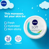 NIVEA Soft Light Moisturizer Cream, with Vitamin E & Jojoba Oil for Face, Hands and Body, 100 ml