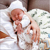 Little Jump Nursing Pillow Cover, Breastfeeding Pillow Slipcover for Baby Boys & Girls, Nursing Pillow Case for Newborn, Soft Fabric Fits Snug On Infant(Olive Leaf)