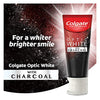 Colgate Optic White with Charcoal Whitening Toothpaste, Cool Mint Flavor, Safely Removes Surface Stains, Enamel-Safe for Daily Use, Teeth Whitening Toothpaste with Fluoride, 2 Pack, 4.2 Oz Tube