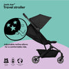 Joolz AER+ - Lightweight Premium Baby Stroller with Ergonomic Seat - One-Second Fold Design - Comfortable & Compact - Airplane Suitable - XXL Sun Hood - Travel Pouch Included - Refined Black