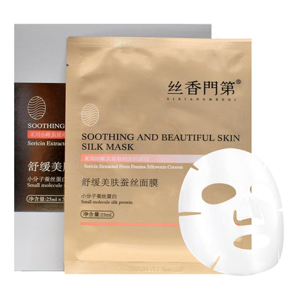 WENSLI SINCE 1975 Soothing And Beautiful Skin Silk Mask -Relax the skin and promote nutrients -5sheets in 1pack For All Skin Type