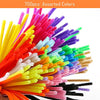 Caydo 1000 Pieces Pipe Cleaners Assorted 20 Colors Chenille Stems Bulk for Kids Art and Crafts Projects and Decorations(6 mm x 12 inch)