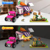 HOGOKIDS 3-in-1 Building Toys for Girls with LED Light, 835 PCS Farm House Building Blocks Set, Friends Train Truck Building Set with Dog and Cute Stickers, Gifts for Girls Boys Age 6 7 8 9 10 11 12+