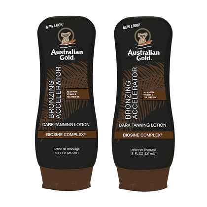 2 Pack Dark Tanning Accelerator Lotion with Bronzer