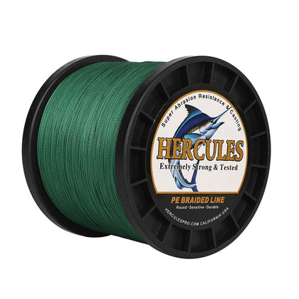 HERCULES Super Strong 1000M 1094 Yards Braided Fishing Line 6 LB Test for Saltwater Freshwater PE Braid Fish Lines 4 Strands - Green, 6LB (2.7KG), 0.08MM