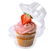 NPLUX 50 Pack Individual Cupcake Containers Plastic Cupcake Boxes Cupcake Holders Stackable Deep Dome Cupcake Carrier