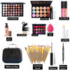 All in One Multipurpose Makeup Kit for Women -Makeup Brush Set,Eyeshadow Palette,Lip Gloss Set, Makeup Bag,Eyebrow Pencil,Mascara and Face Makeup (KT18)