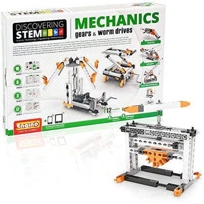 Engino- STEM Toys, Construction Toys for Kids 9+, Mechanics Gears & Worm Drives, STEM Building Toys, Educational Toys, Gifts for Boys & Girls (12 Model Options)