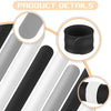 Cunhill Wrapping Paper Holder Silicone Paper Slap Bands Wrapping Paper Clamps Wrapping Paper Roll Clips for Home Storage Organization, White Black Grey(18 Pieces)