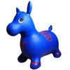 AppleRound Horse Bouncer with Hand Pump, Inflatable Space Hopper, Ride-on Bouncy Horse (Blue)
