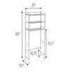 Honey-Can-Do BTH-05079 3-Tier Metal Bathroom Shelf Space Saver, 9.45 x 22.83 x 59.84, Chrome