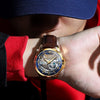 OLEVS Skeleton Watches for Men Automatic Self Winding Mechanical Luxury Dress Brown Leather Waterproof Luminous Men Wrist Watch