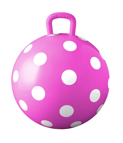 Hedstrom , Kid's Pink Polka Dot Hopper Ballride-on Toy, Bouncy Hopping Ball with Handle - 15 Inch