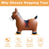 HotMax Bouncy Horse, Inflatable Bouncing Animals Hopper for Toddlers or Kids, Ride on Rubber Jumping Toys for Boy or Girl Birthday Gift (Horse)